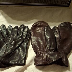 Elegant Black and Brown Leather Gloves for All Occasions